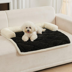 HAOMAIJIA large dog couch bed with soft velvet cover for cozy lounging
