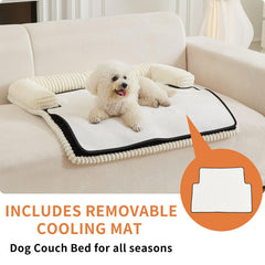 HAOMAIJIA dog couch bed with silicone non-slip backing stays securely in place