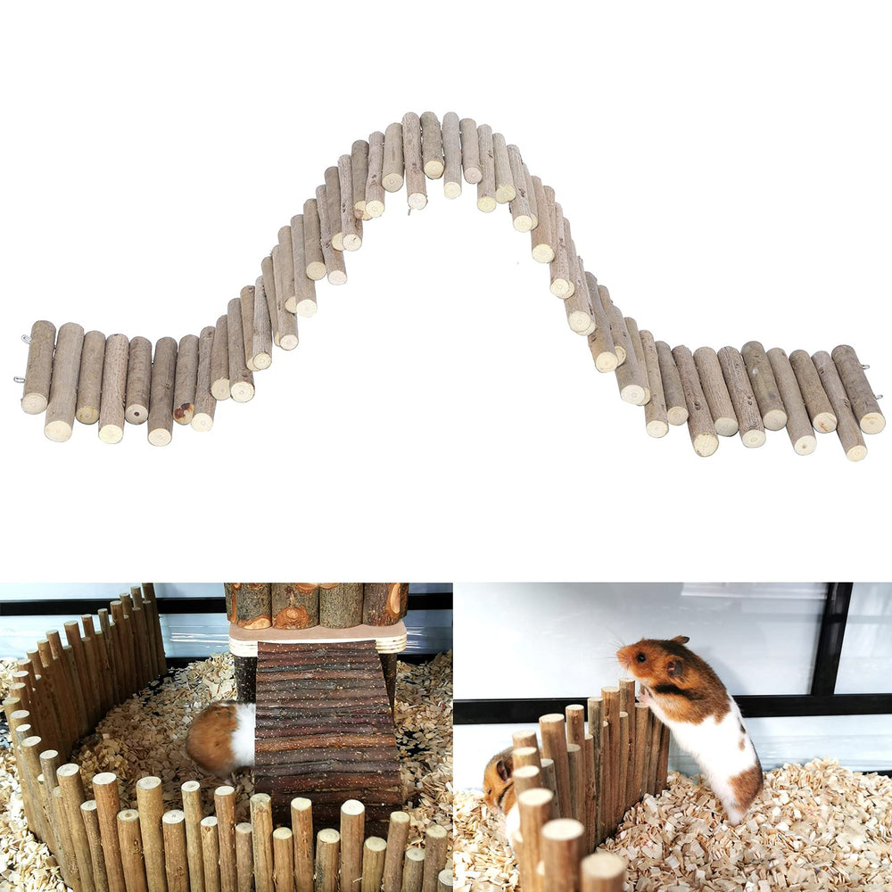 Haosie wooden tunnel for hamsters provides hiding space and stimulating exploration.