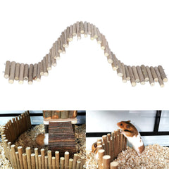 Haosie wooden tunnel for hamsters provides hiding space and stimulating exploration.