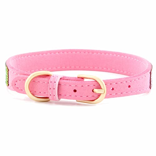 Haoyueer soft suede leather collar delivers comfortable, skin-friendly wear.