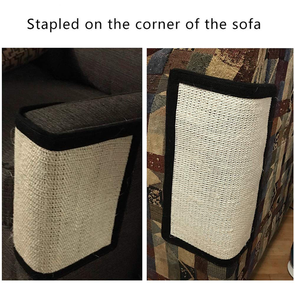 haozaikeji cat scratcher mat easy-install secures around furniture legs.
