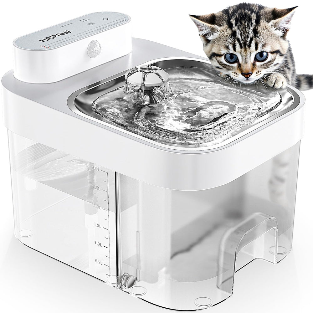 HAPAW Cat Water Fountain dual-tank setup enhances ongoing hydration.