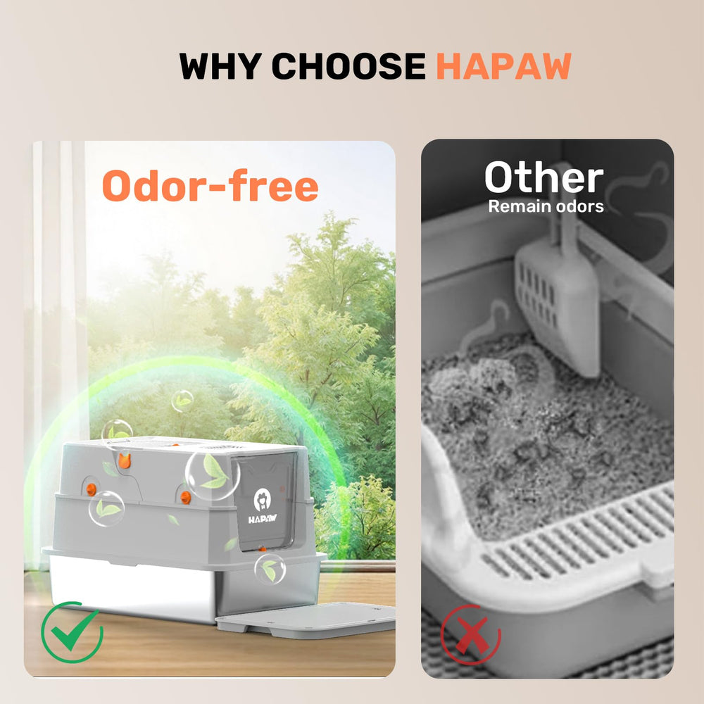 HAPAW top-entry option – easy access for cats and reduced mess.