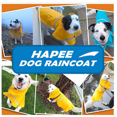 HAPEE raincoat with reflective strip enhances visibility in low light.