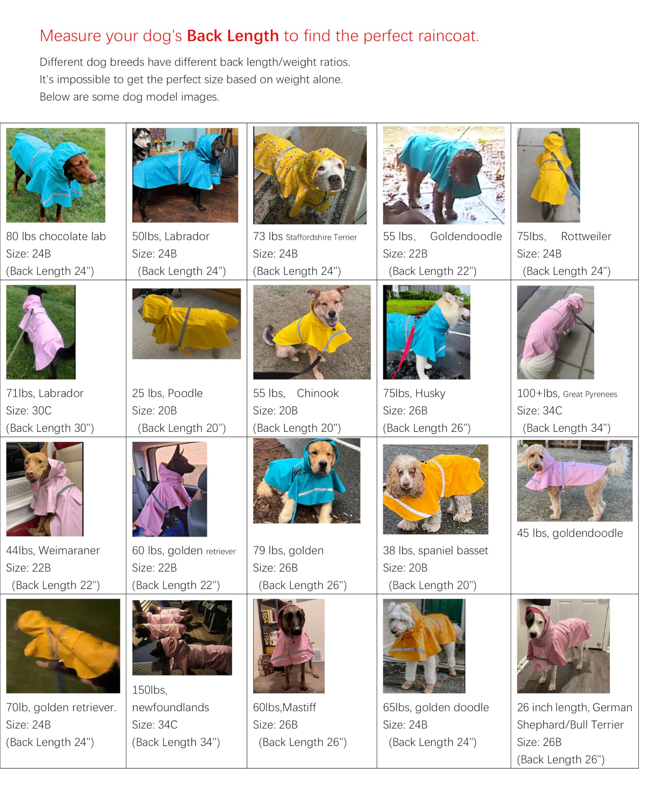 HAPEE dog raincoat size 20b pink suits large dogs