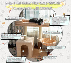 Hapineko cat cave and perch offering a private resting space.