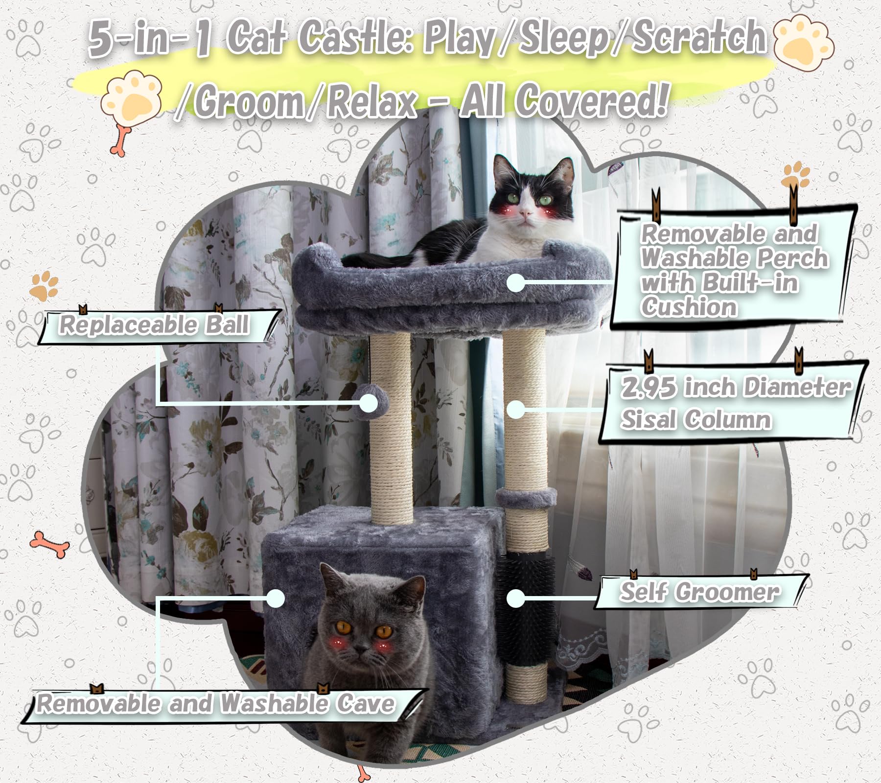 Hapineko cat cave cozy hideaway for naps and privacy.