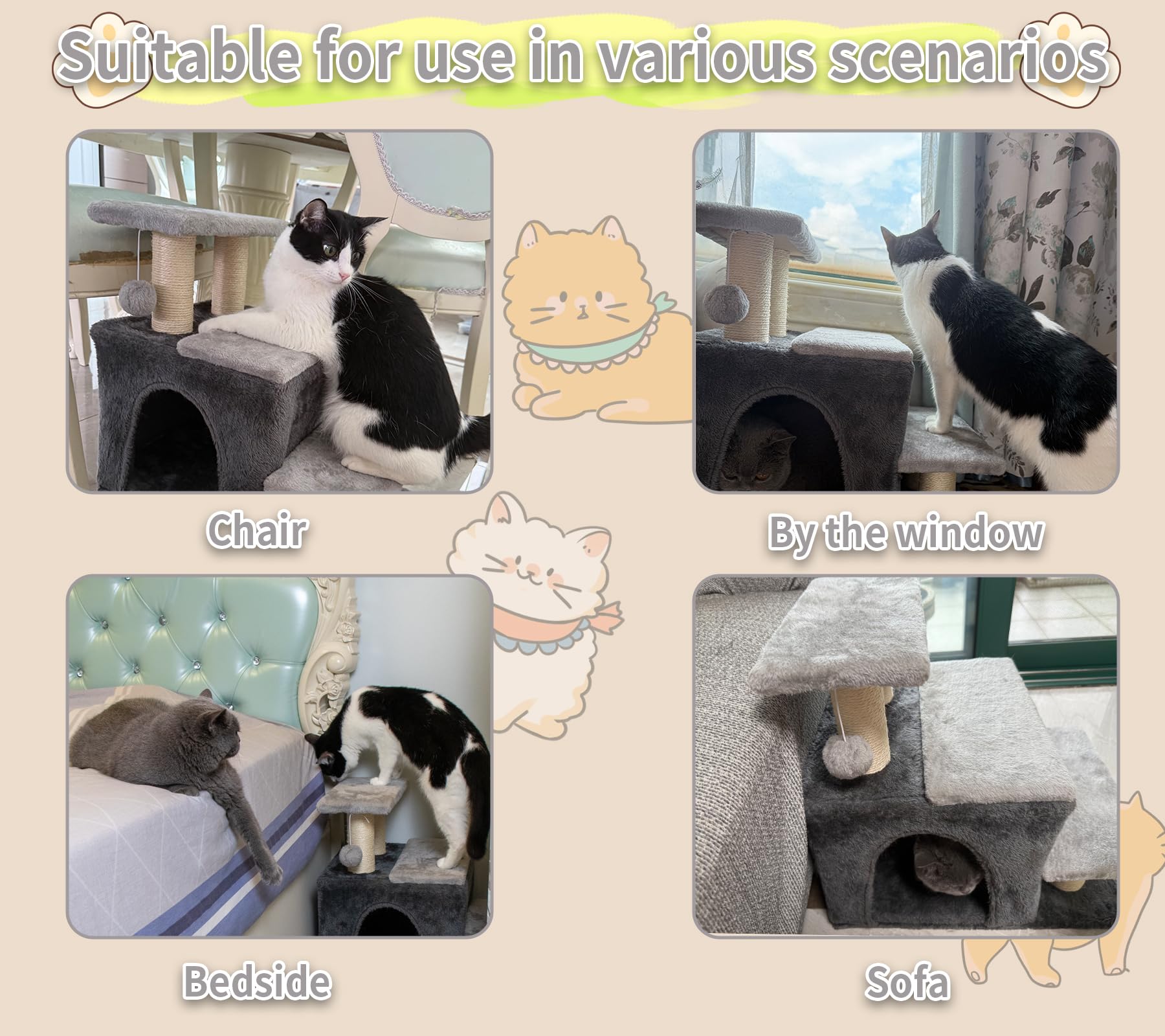 Hapineko large condo variant fits Maine Coons and bigger cats.