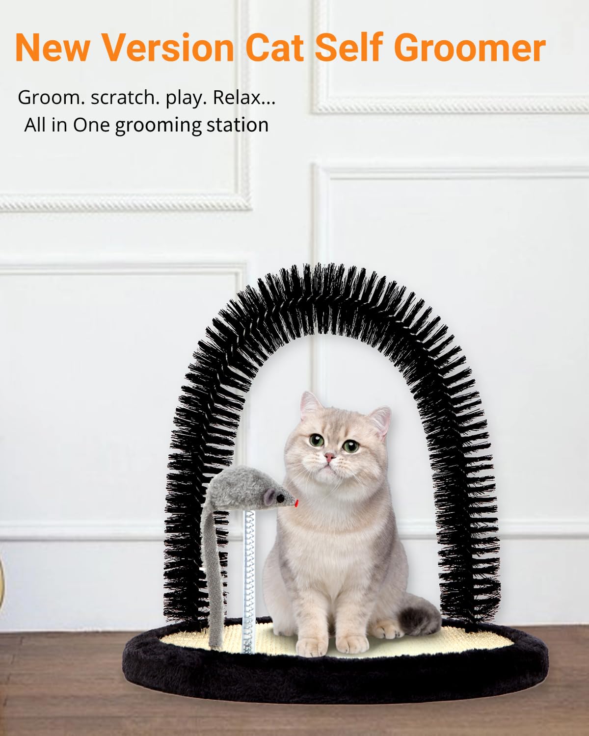 Happi N Pets indoor cat grooming set provides a safe scratching option indoors
