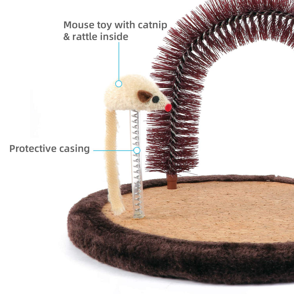 Happi N Pets plush surrounding area enhances comfort during scratching and resting
