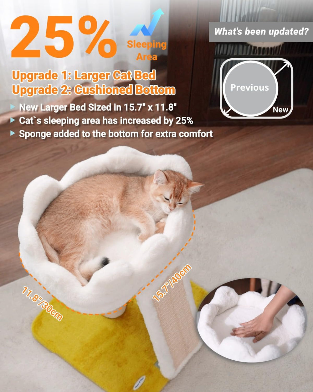 Happi N Pets tip proof base ensures tower stability