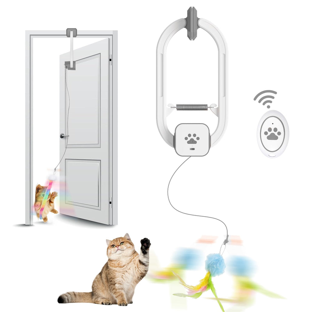 HAPPYCODE cat teaser remote spin mode demonstrates engaging 360° motion for active play.