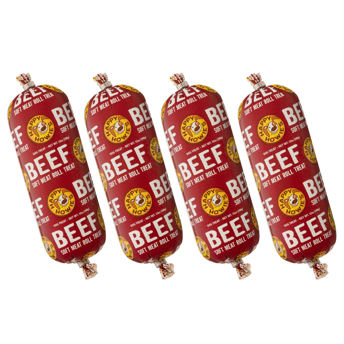 Happy Howie's Soft Beef Roll in hand — soft, tasty training reward