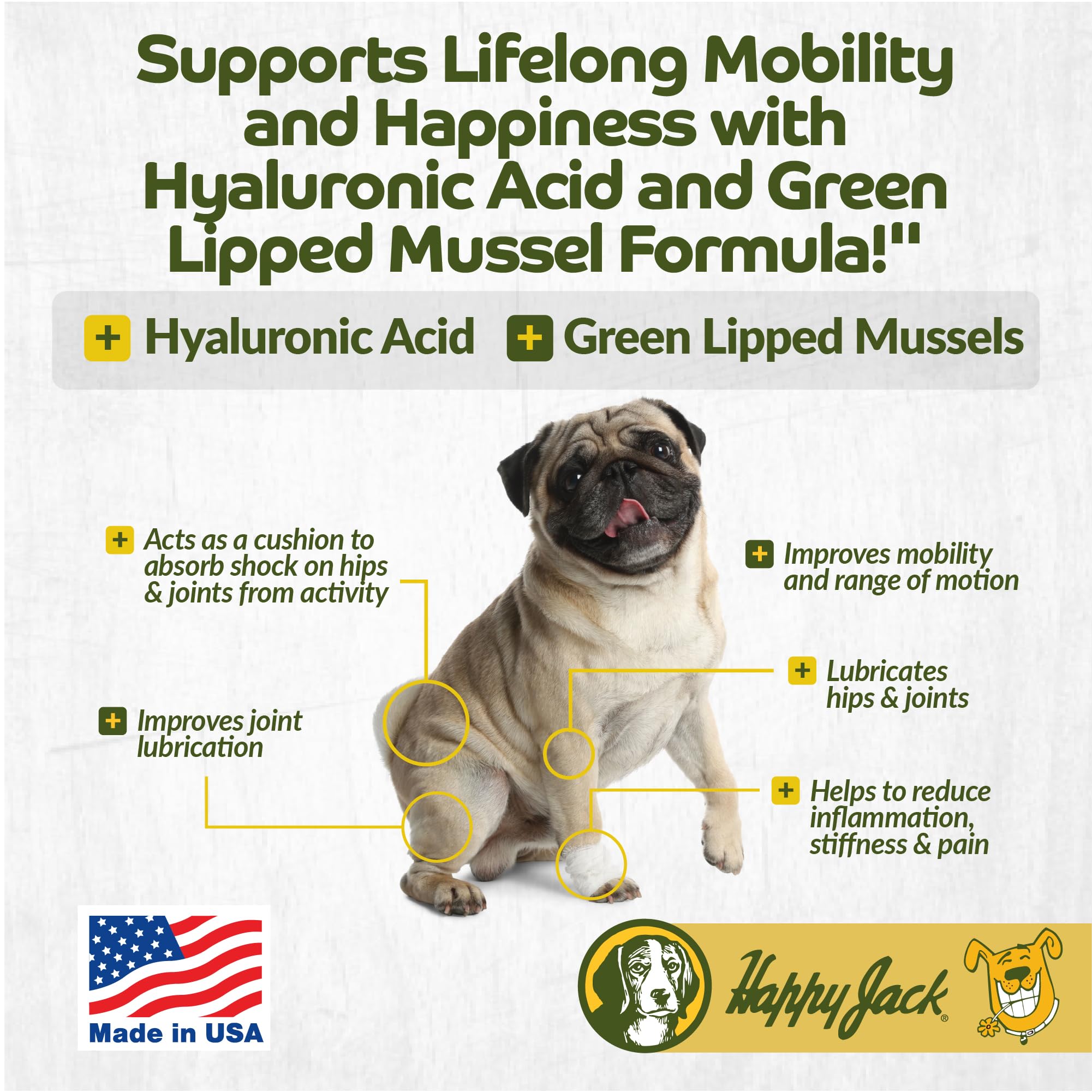 Happy Jack Flexenhance glucosamine ingredient emphasis