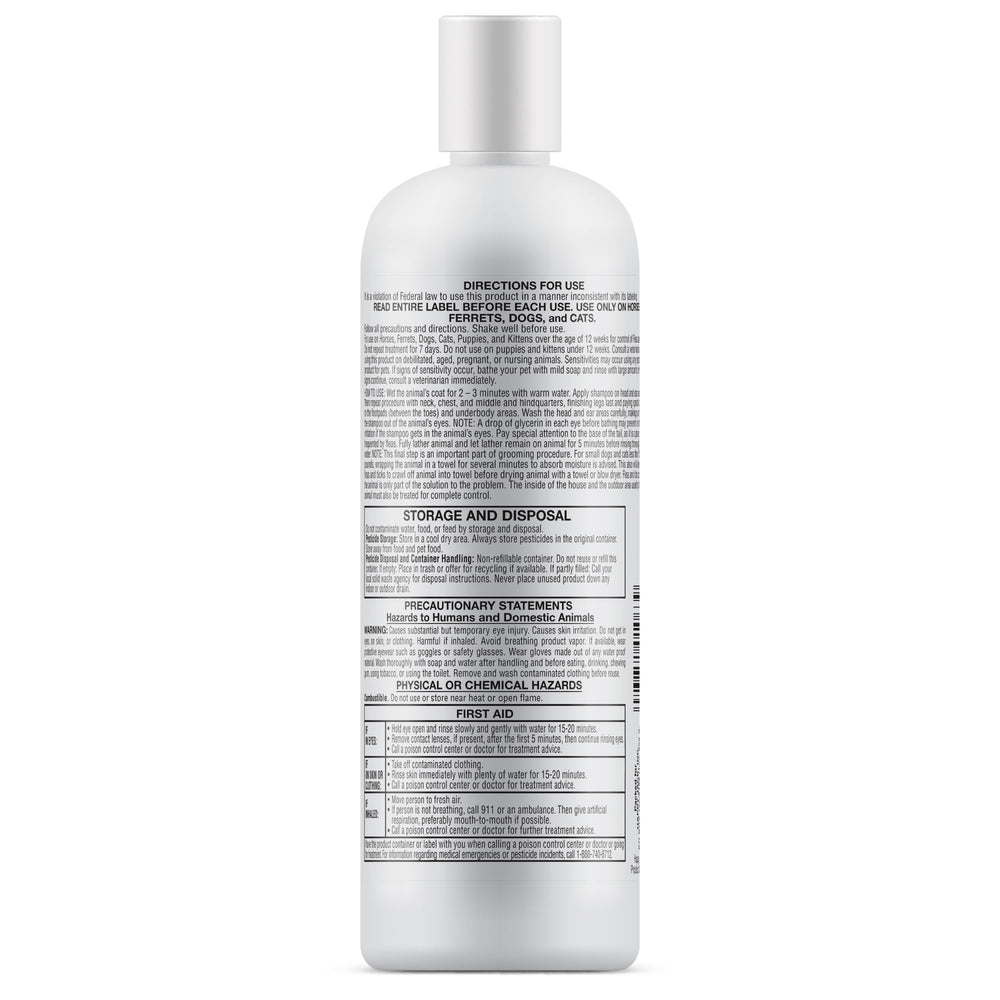 Compact 8 oz packaging of Happy Jack Paracide shampoo for home use.