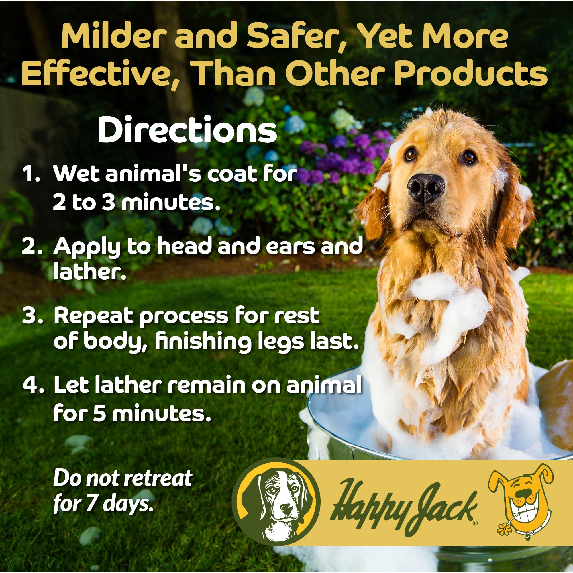 Happy Jack Paracide hypoallergenic label signals gentle care for sensitive pets.