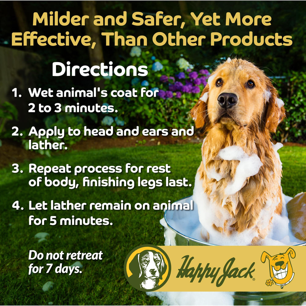 Happy Jack Paracide hypoallergenic label signals gentle care for sensitive pets.