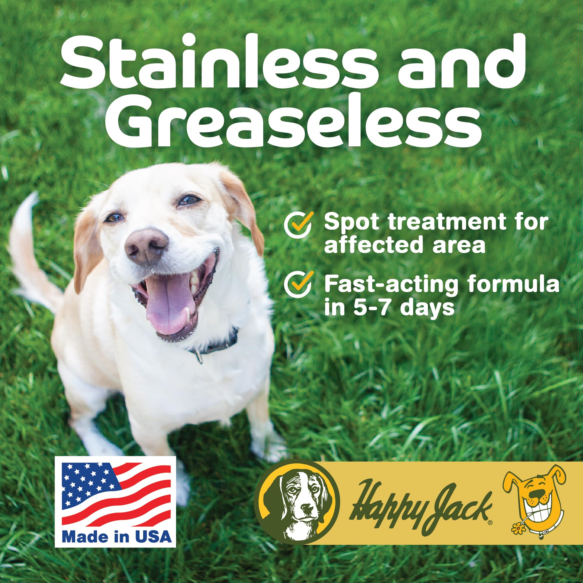 HAPPY JACK Sardex odorless-greasefree formula closeup highlights mess-free use