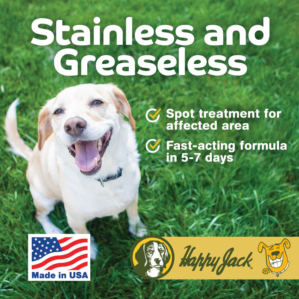 HAPPY JACK Sardex odorless-greasefree formula closeup highlights mess-free use