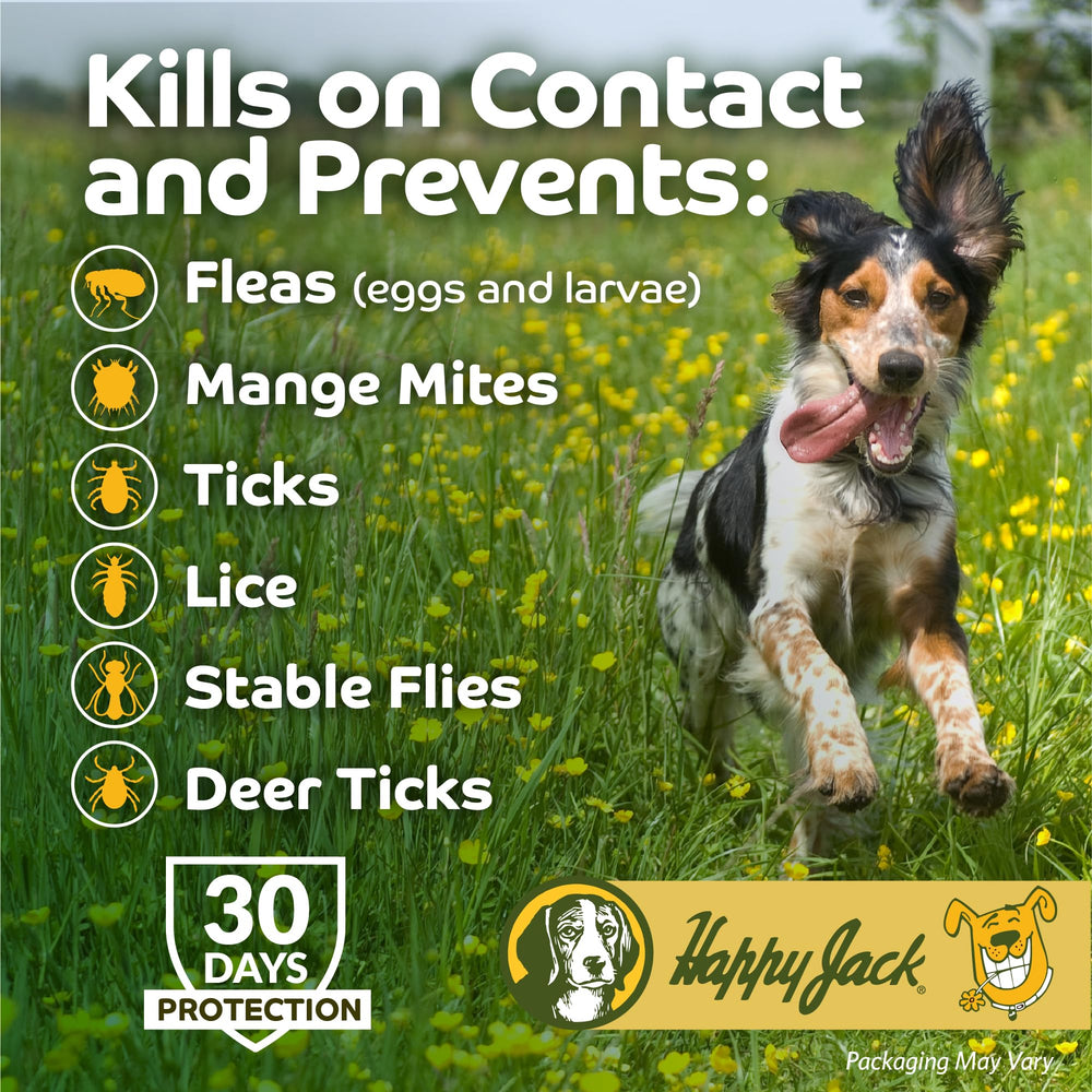 Happy Jack sponge-on-application demonstrates versatile pet treatment at home.