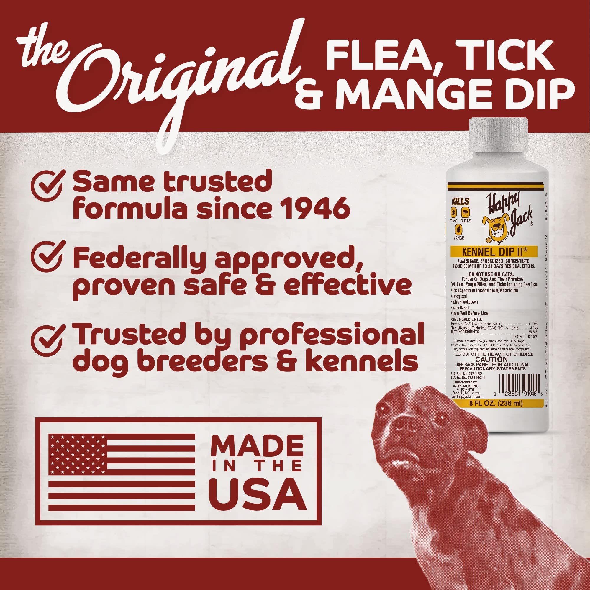 Happy Jack tick-flea-kill-on-contact showing fast pest interaction.