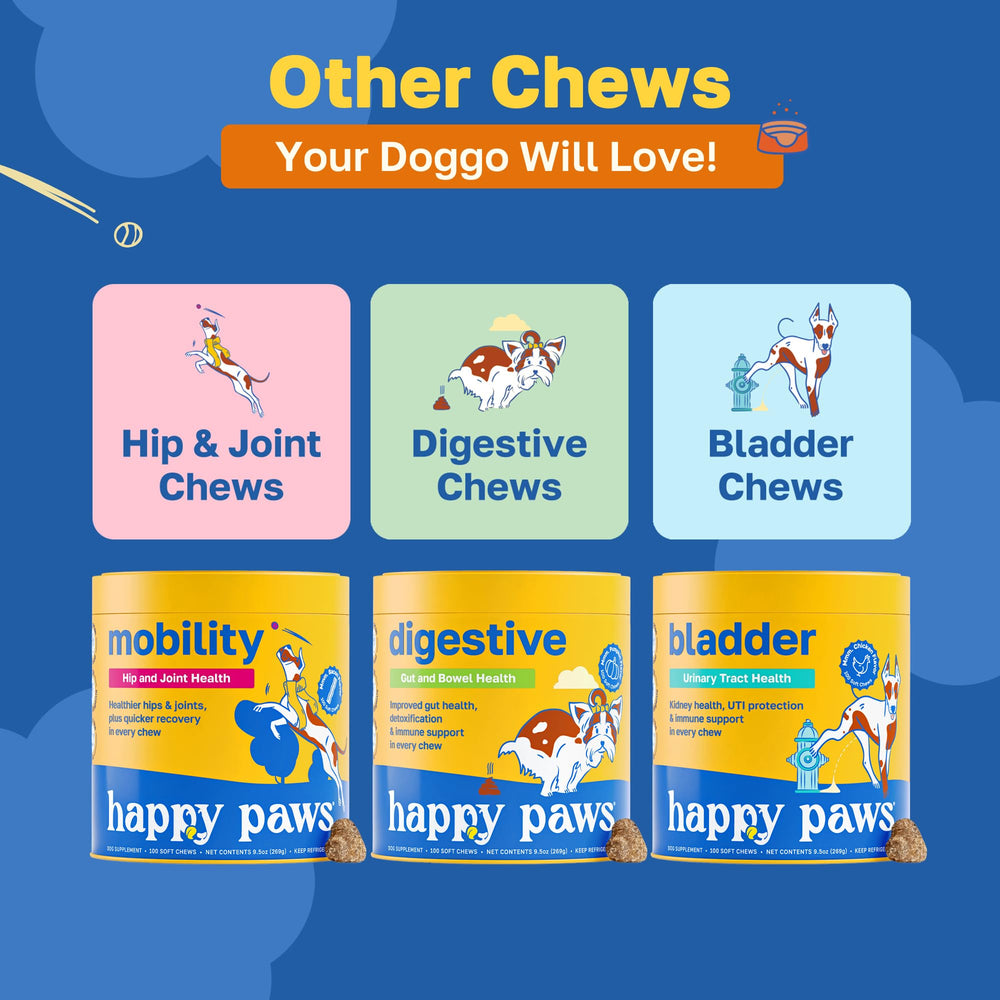 Happy Paws No Poo Chews dog tasting reaction captures product acceptance and deterrent appeal.