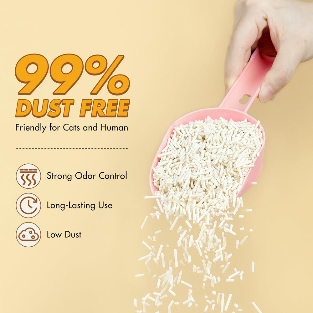 Happy & Polly tofu cat litter is flushable, allowing simple, small-load disposal.