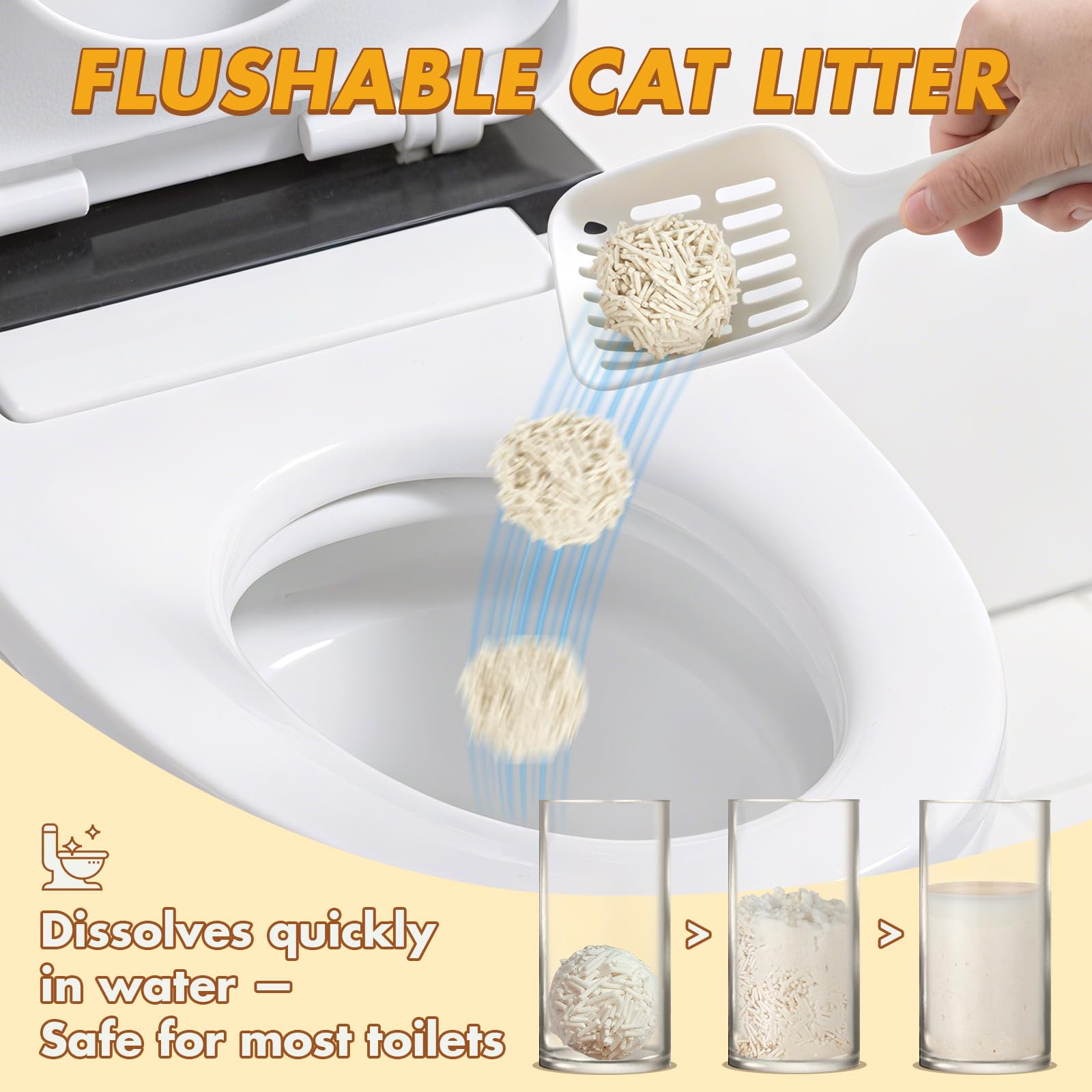 Happy & Polly tofu cat litter demonstrates strong odor absorption with coconut charcoal for refreshed rooms.