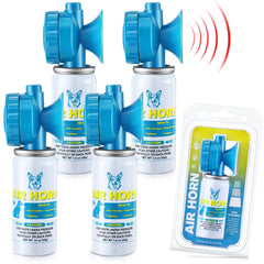 HappyAlley air horn blue-pack front view for compact safety tool