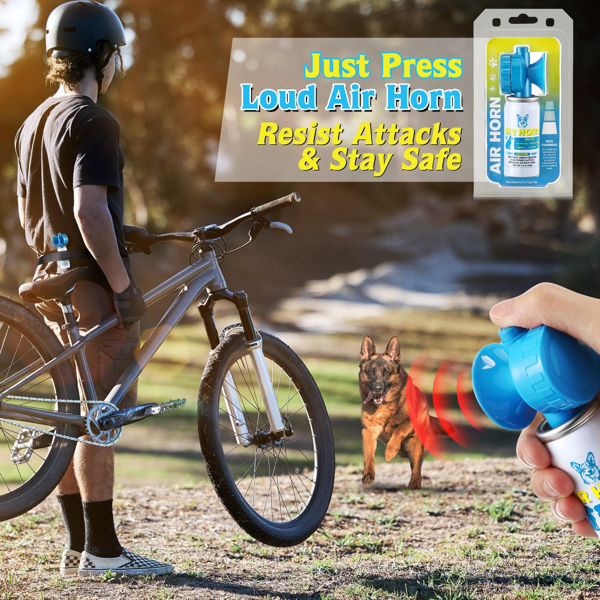 HappyAlley air horn in use during dog training for attention