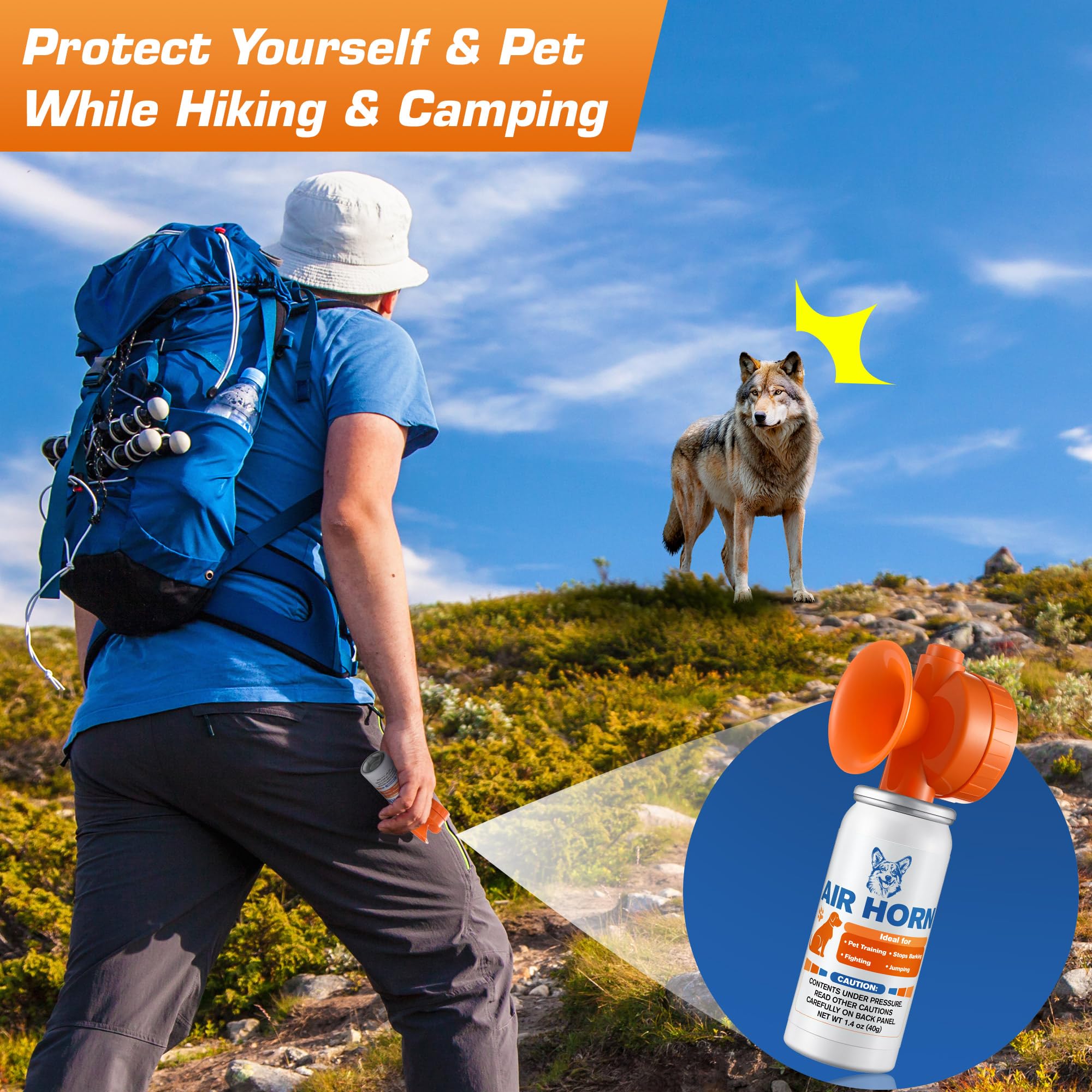 HappyAlley air horn training use helps pause unwanted barking and jumping with strong sound