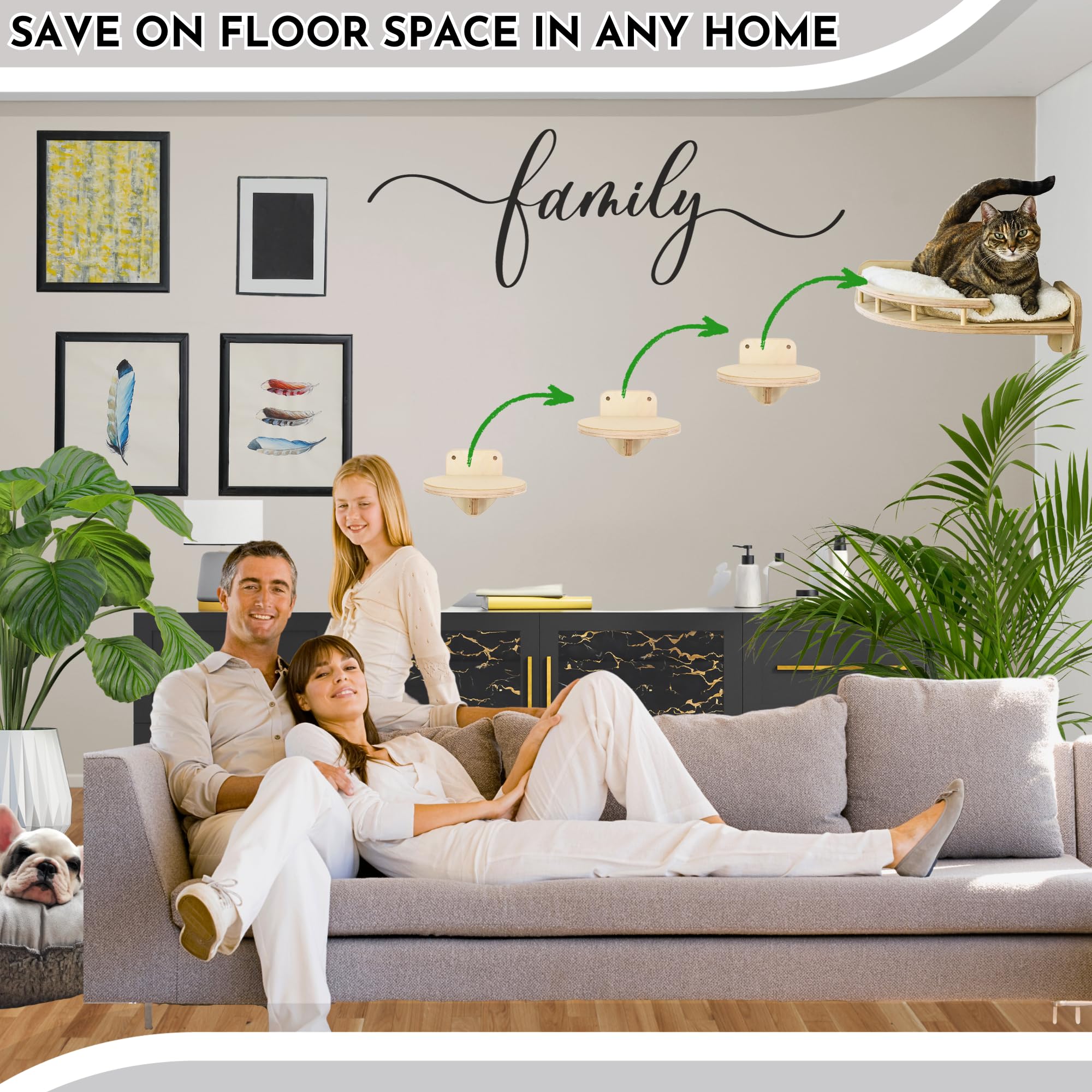 HappyBleps space-saving design keeps floors clear and tidy.