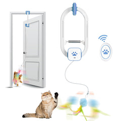 HappyCode cat teaser blue demonstrates 360 spin mode for engaging exercise.