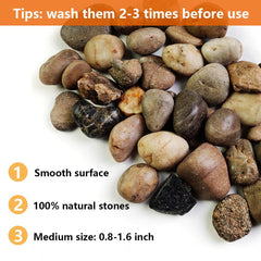 HappyFiller polished rocks mixed color water shine for vibrant tank display