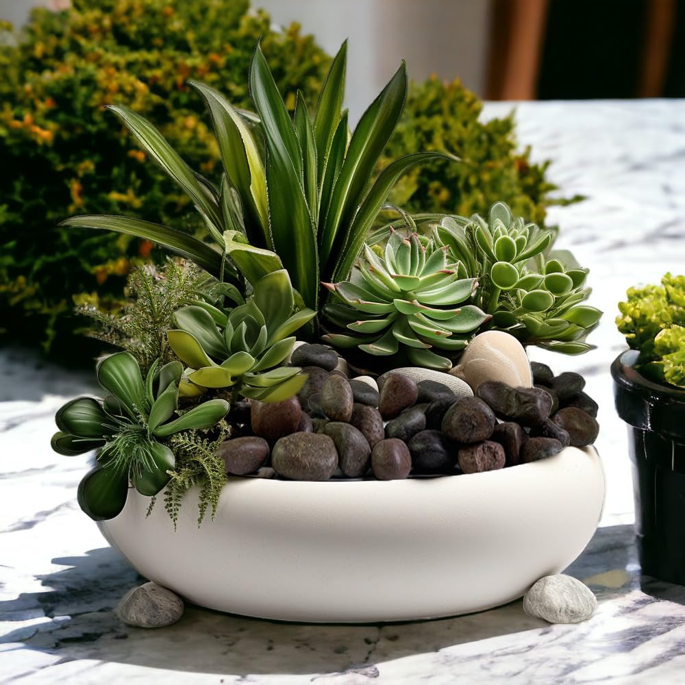 HappyFiller red pebbles outdoor decor brighten pathways and planters.