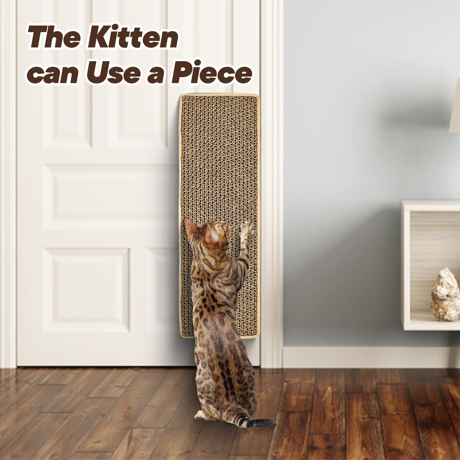HappyFreeSX cat scratch pad made from recycled cardboard supports sustainability