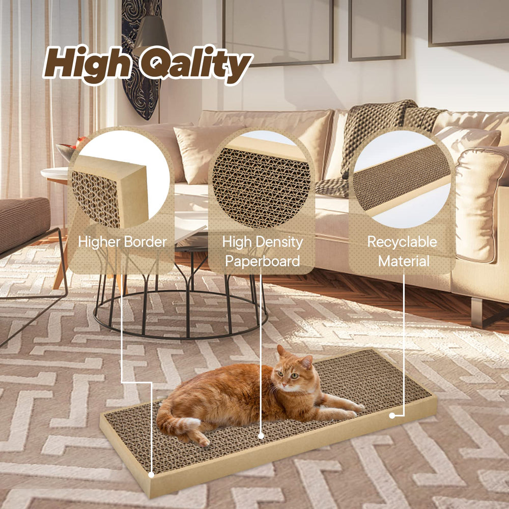 HappyFreeSX cat scratch pad corrugated cardboard texture mimics tree bark feel