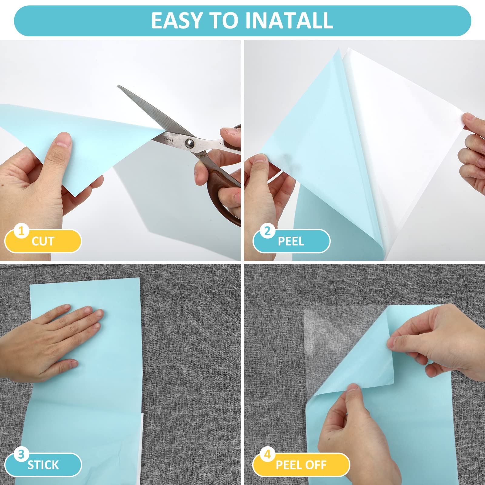 HappyFreeSX cat scratch tape adhesive closeup demonstrates easy removal without residue.