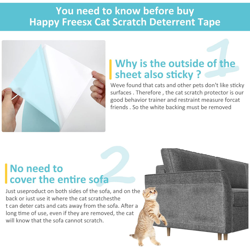 HappyFreeSX cat scratch tape safe materials ensure pet-safe use around curious cats.