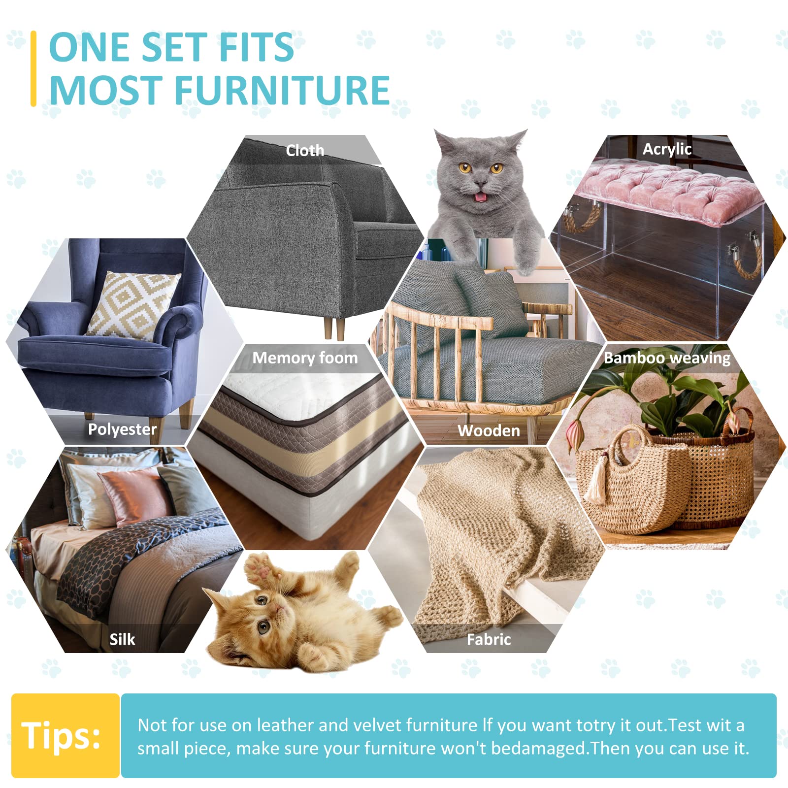HappyFreeSX cat scratch tape transparent blend hides on furniture for a subtle guard.
