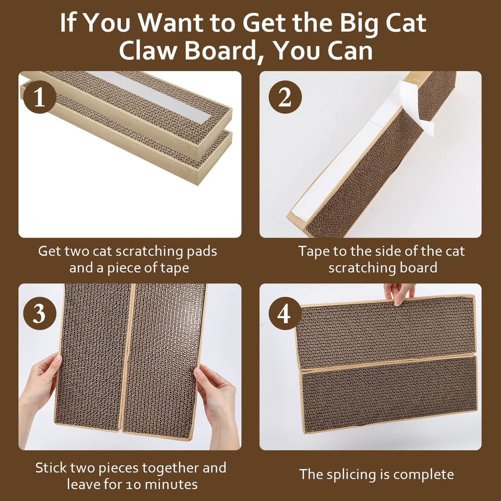 HappyFreeSX splicing cat scratch pad double-sided design provides extended scratching surfaces