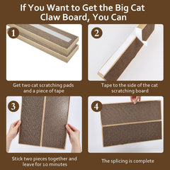 HappyFreeSX splicing cat scratch pad double-sided design provides extended scratching surfaces