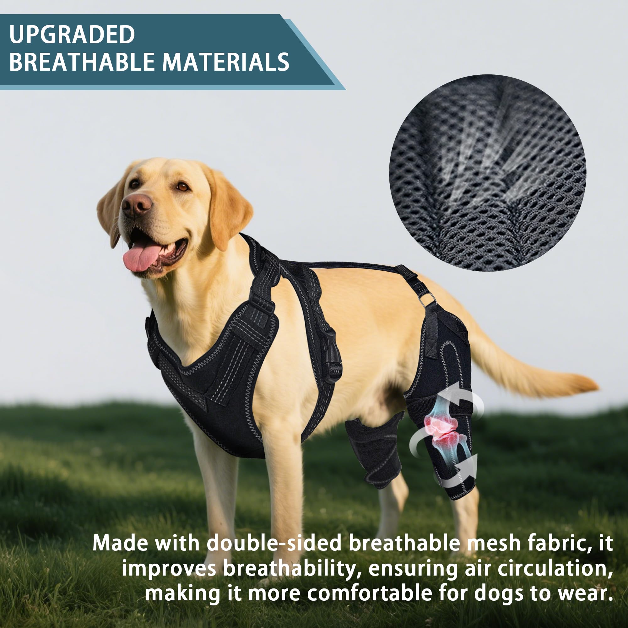 HAPPYHAO knee brace 360-degree compression supports joints while maintaining mobility.