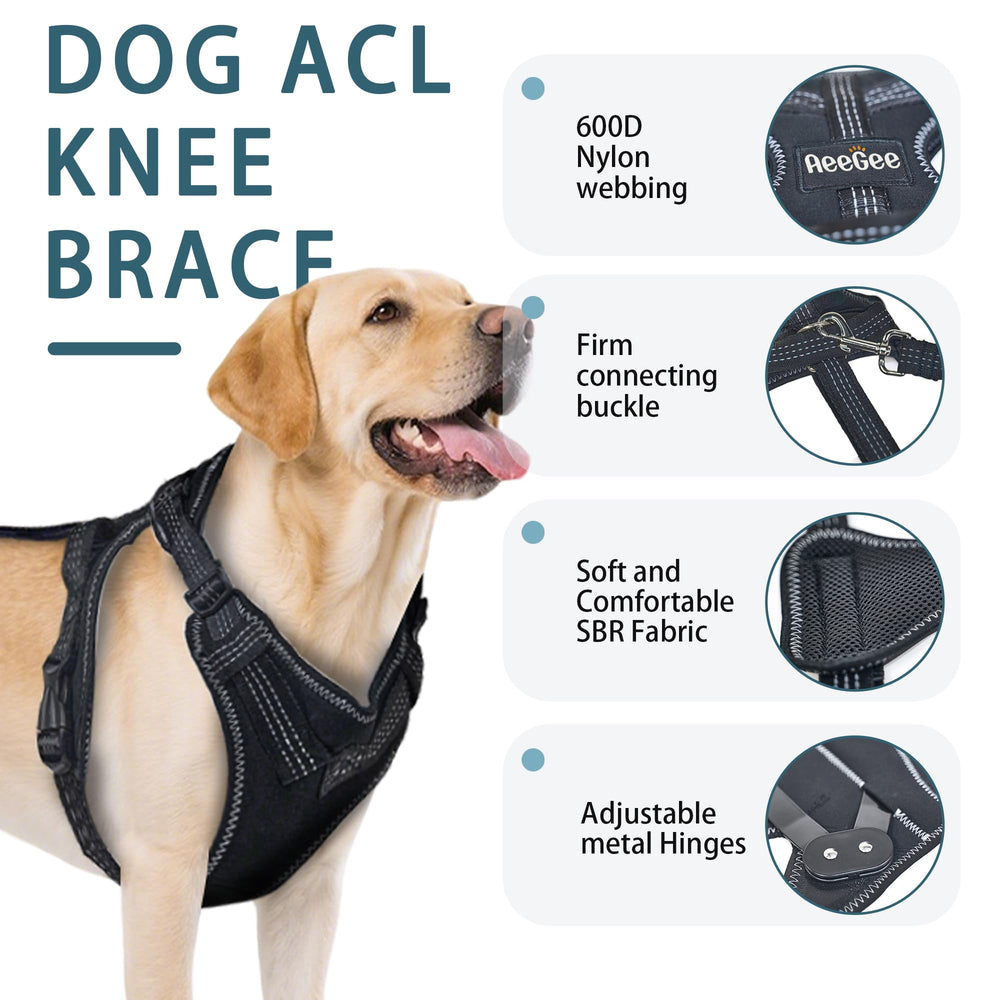 HAPPYHAO knee brace nylon hook-and-loop fasteners allow quick, easy fitting.
