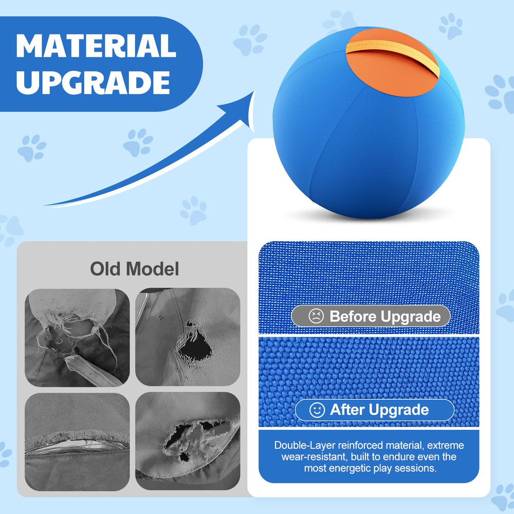 Happypaw 18in Herding Ball tear-proof cover, designed for long-lasting outdoor fetch.