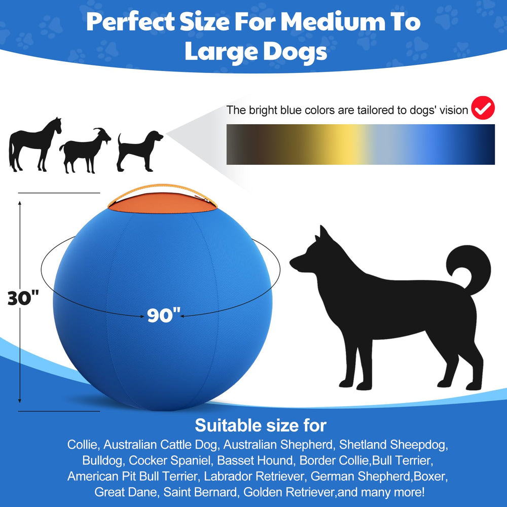 Happypaw 30inch Herding Ball inflation kit included for quick setup and on-field use.