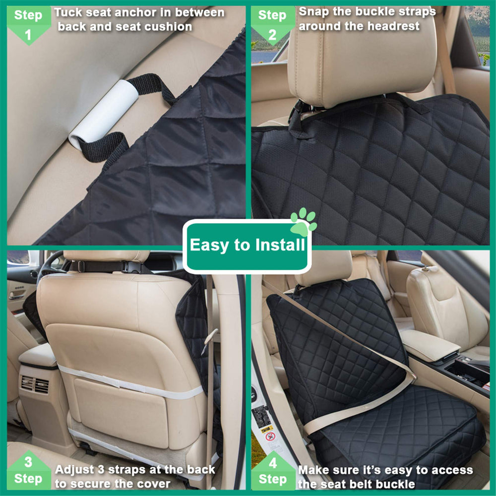 HAPYFOST easy-install buckles and anchors securing the seat cover