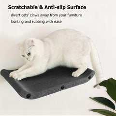 HAPYKITYS cat wall perches closeup-grey showcase sturdy, quiet climbing and lounging space.