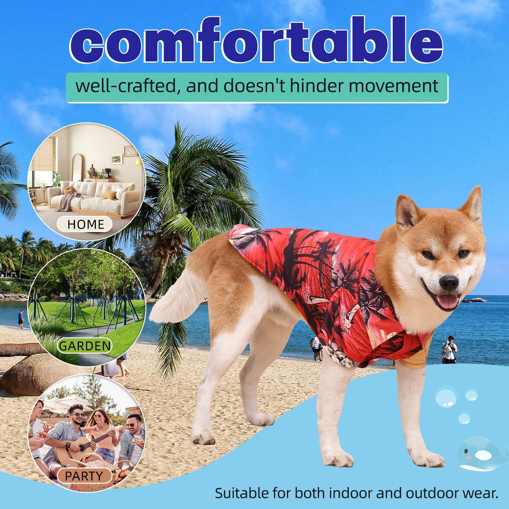 Harbyel Hawaii dog shirts durable fabric designed for repeated washes.